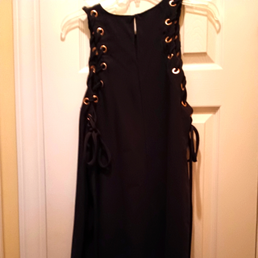 Amanda Uprichard Black Halter Sheath Dress